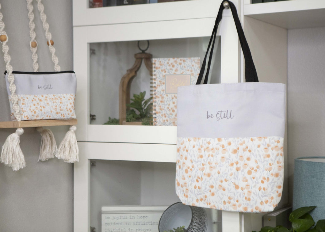 Floral Be Still Tote Bag | Tote Bag for Bible