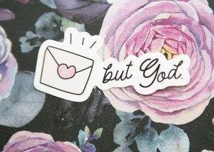 But God Vinyl Christian Sticker