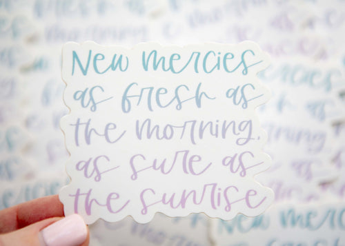 New Mercies Christian Vinyl Sticker